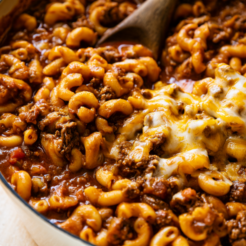 One-Pot Chili Mac-closeup