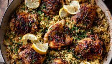 One-Pot Greek Chicken and Lemon Rice