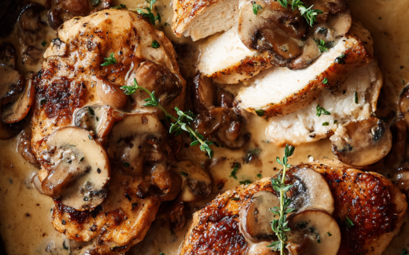 Pan-Seared Chicken with Creamy Mushroom Sauce Recipe