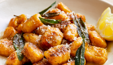 Pan-Seared Pumpkin Gnocchi in Crispy Sage Brown Butter-served