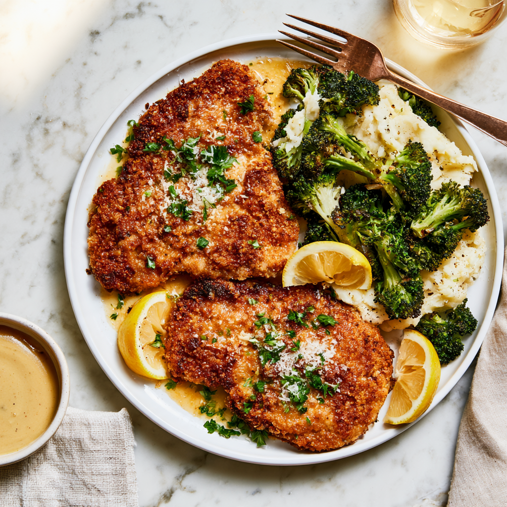 Parmesan Crusted Chicken Recipe-served