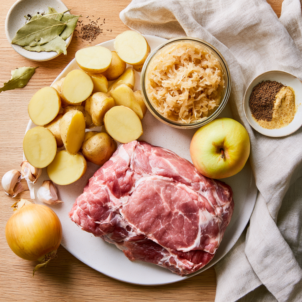 Pork and Sauerkraut Crockpot Recipe-ingredients
