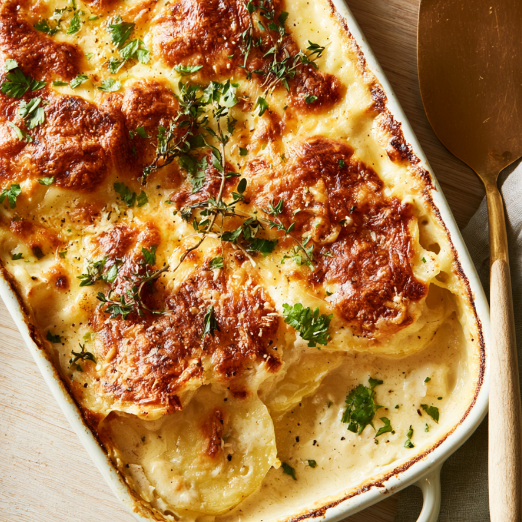 Potatoes Au Gratin-baked