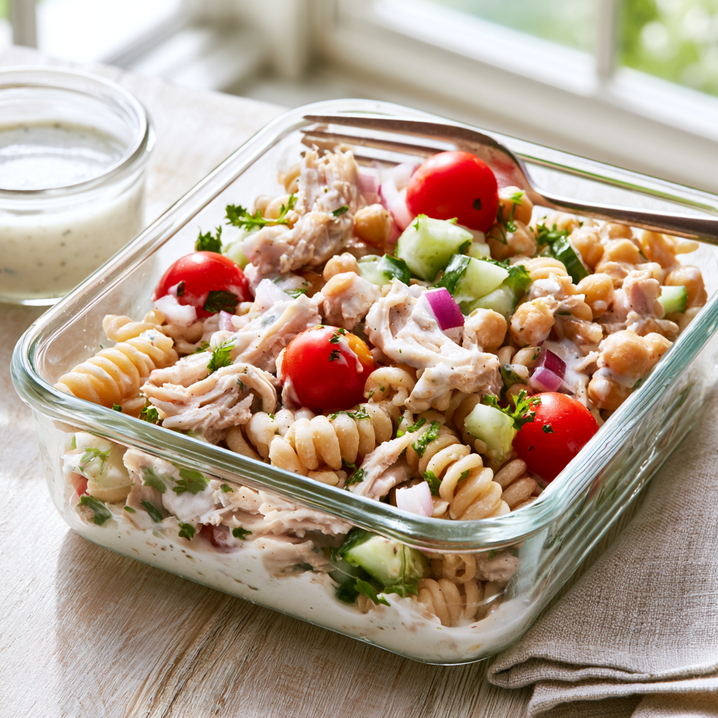 Protein Pasta Salad-with dressing