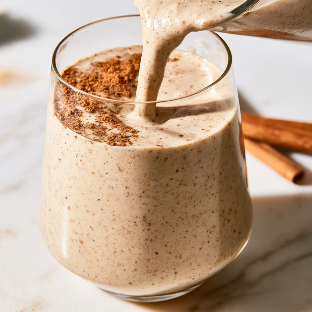 Pumpkin Protein Shake-pouring