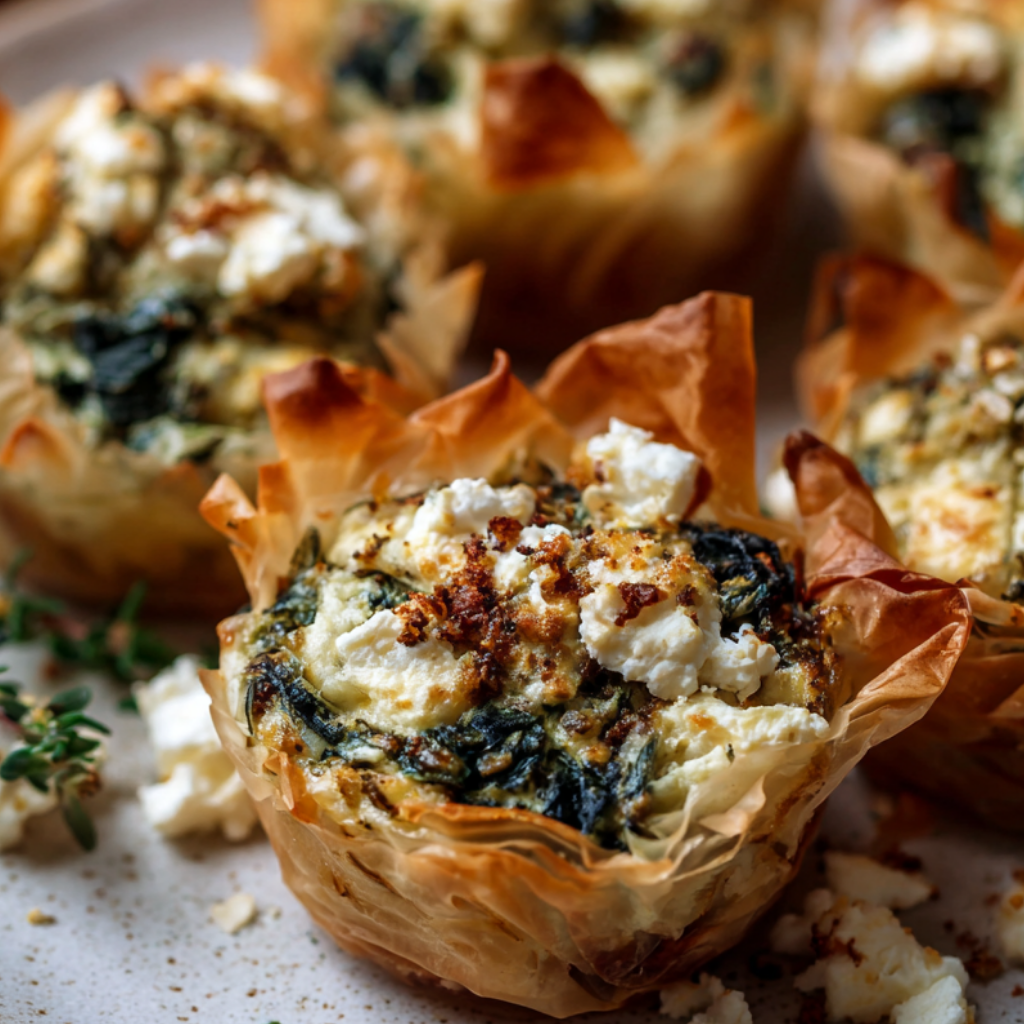 Recipe 1_ Mini Spinach and Feta Phyllo Cups — 5g Protein