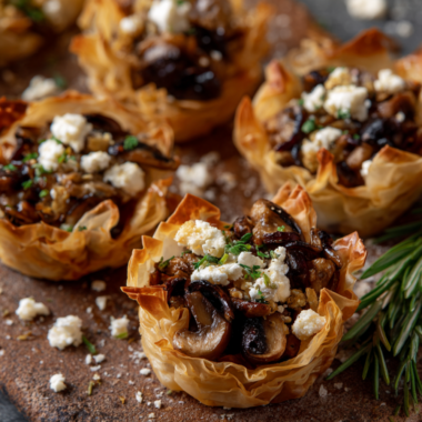 Recipe 2_ Mushroom and Feta Stuffed Phyllo Cups — 3g Protein