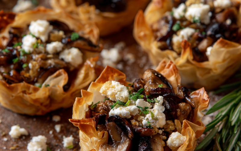 Recipe 2_ Mushroom and Feta Stuffed Phyllo Cups — 3g Protein