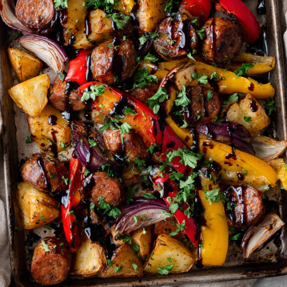Recipe 3 Smoked Sausage, Peppers, and Potatoes with Balsamic Glaze