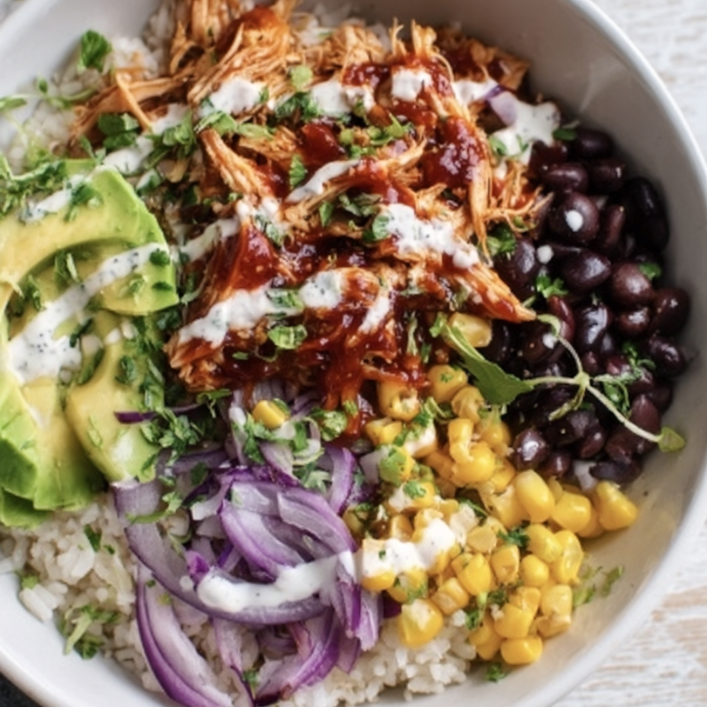 Recipe 3_ Crockpot BBQ Chicken Burrito Bowl
