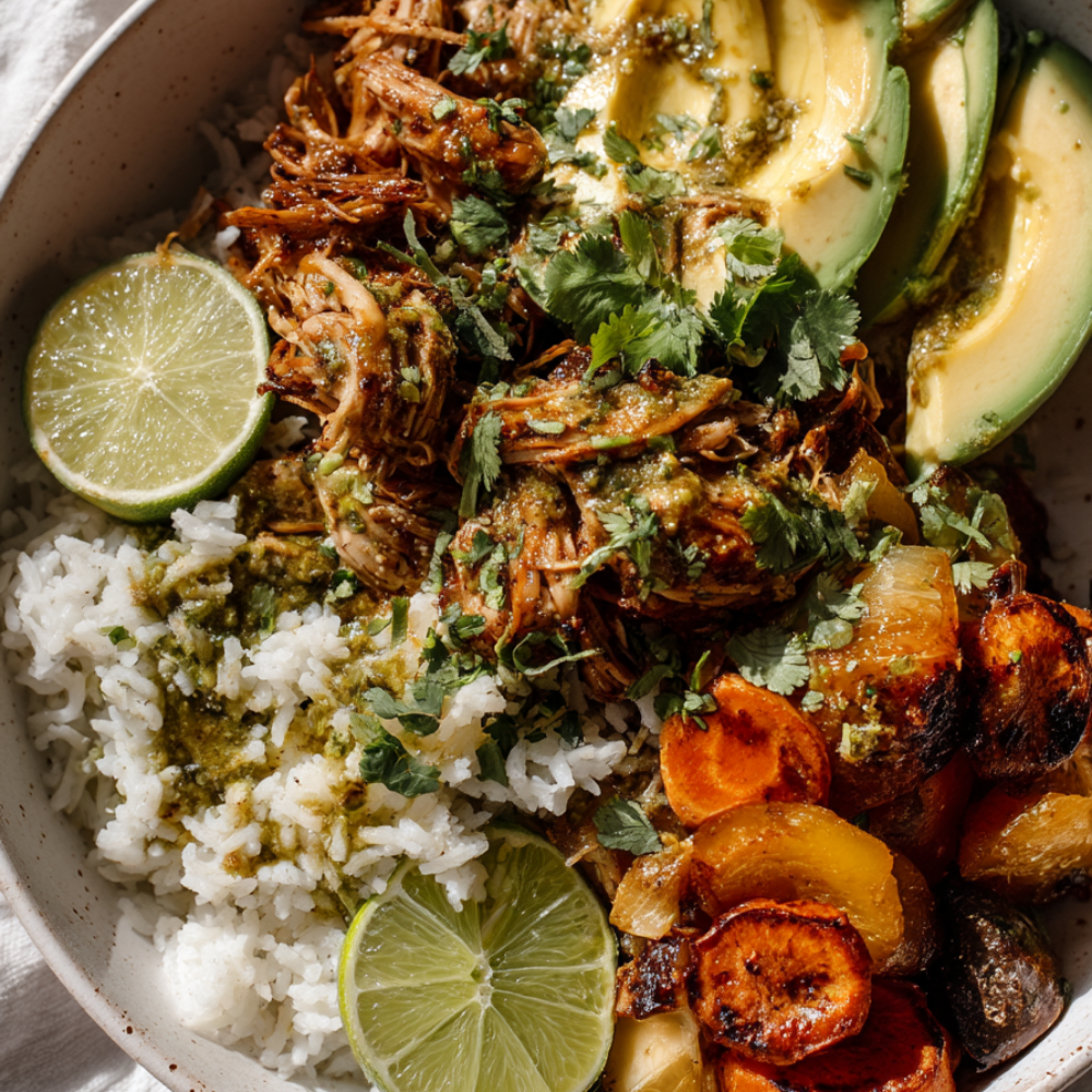 Recipe 4_ Crockpot Salsa Verde Chicken Rice Bowl