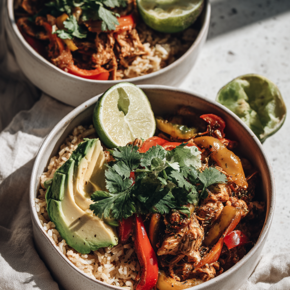 Recipe 5_ Crockpot Chicken Fajita Burrito Bowl