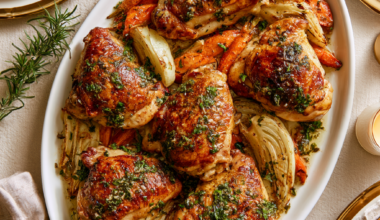 Roast Chicken Recipe with Garlic-Herb Butter-holiday dish