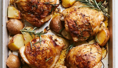 Rosemary Chicken and Potatoes Sheet Pan Dinner-baked