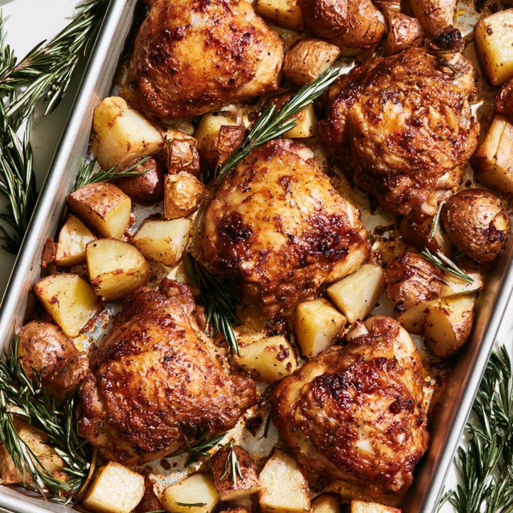 Rosemary Chicken and Potatoes Sheet Pan Dinner