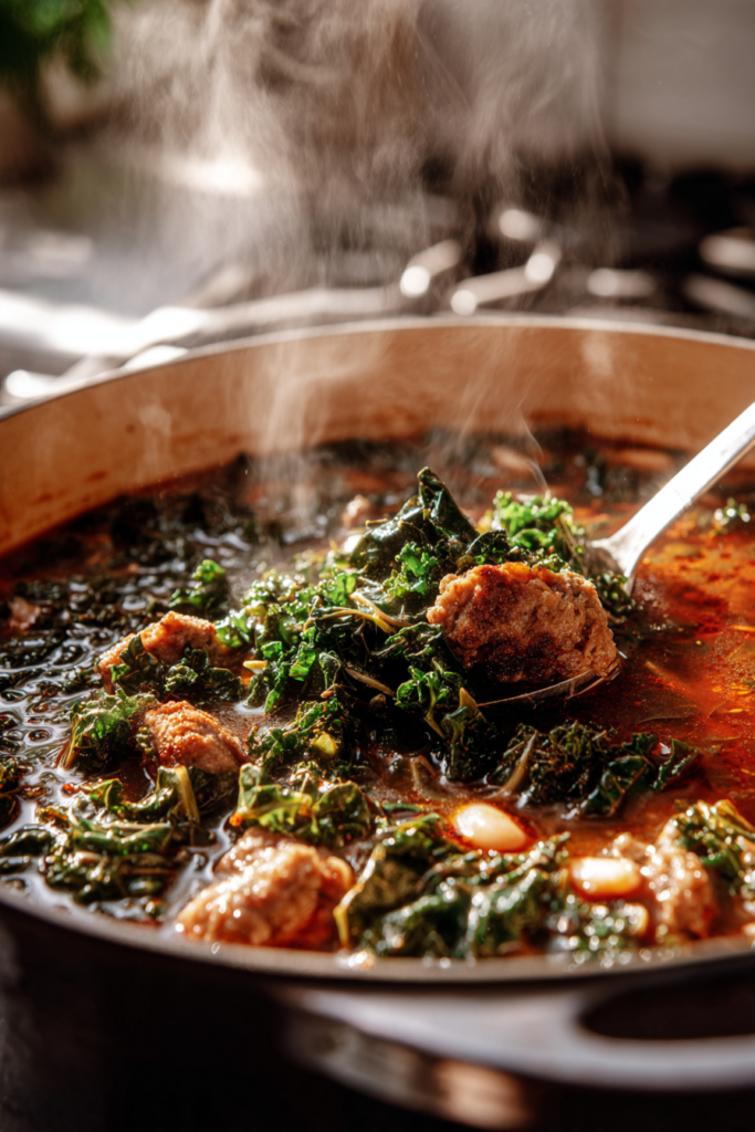 Sausage Kale Soup-Dutch Oven