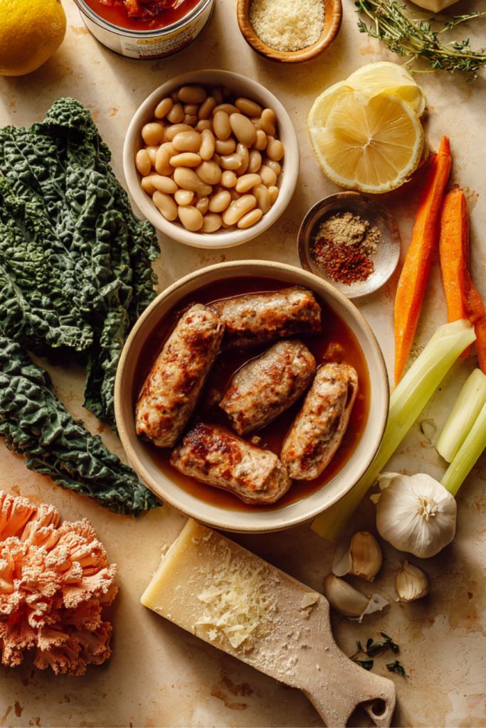 Sausage Kale Soup-ingredients