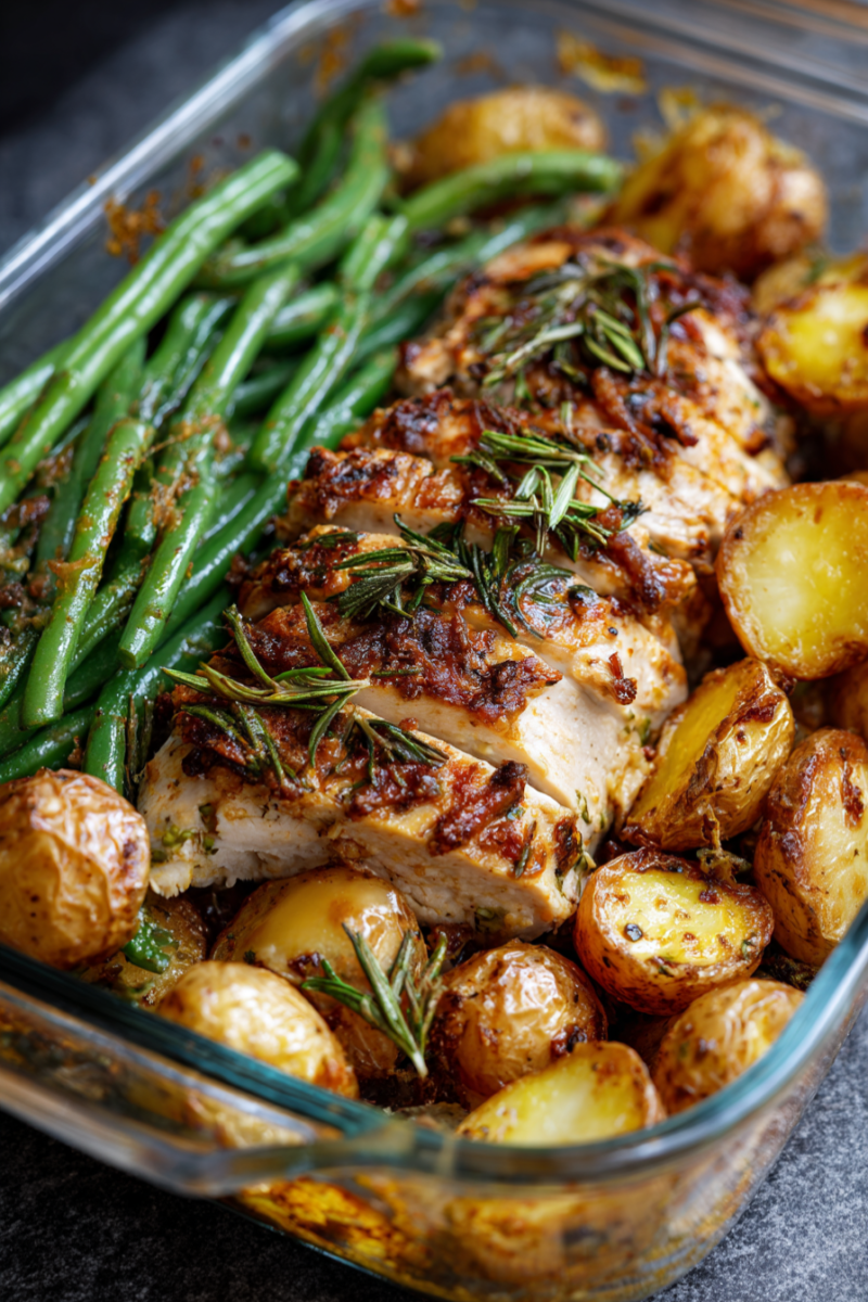Sheet Pan Chicken and Potatoes Meal Prep Bowls