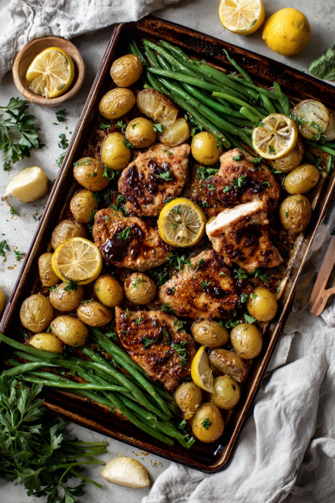 Sheet Pan Chicken and Potatoes -sheet pan