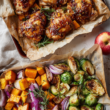 Sheet-Pan Honey-Mustard Chicken & Roasted Fall Veggies-2 pans
