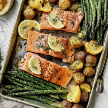 Sheet Pan Salmon — One Pan with Crispy Potatoes & Asparagus-sheet pan