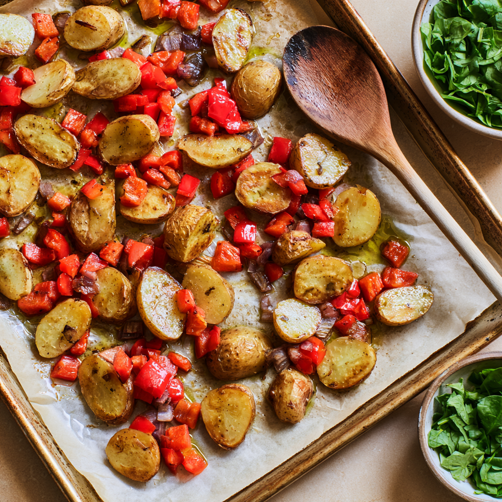 Sheet Pan Veggie Frittata-roasted vegetables