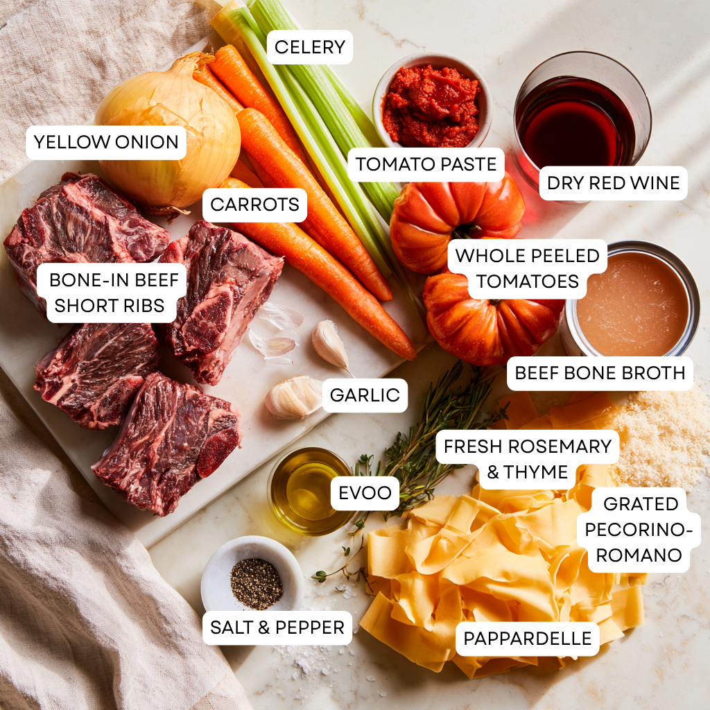 Short Rib Ragu Recipe-Ingredients