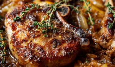 Skillet Pork Chops with Apple Cider Pan Sauce-one pan