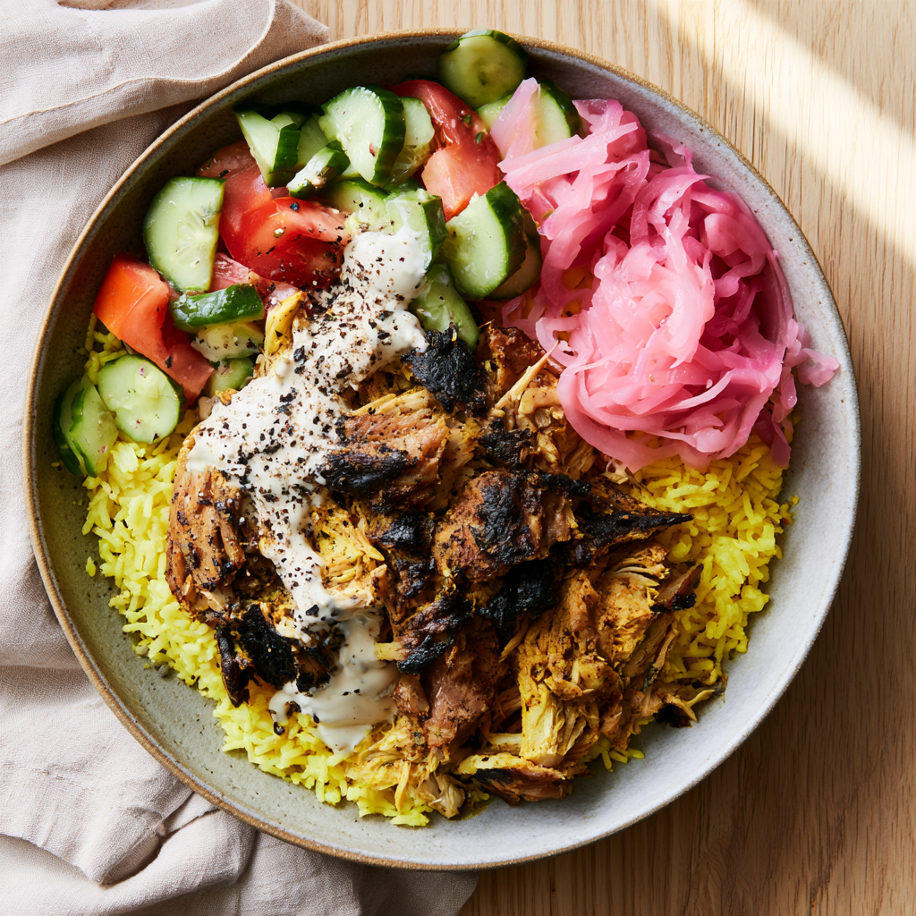 Slow Cooker Chicken Shawarma-bowl