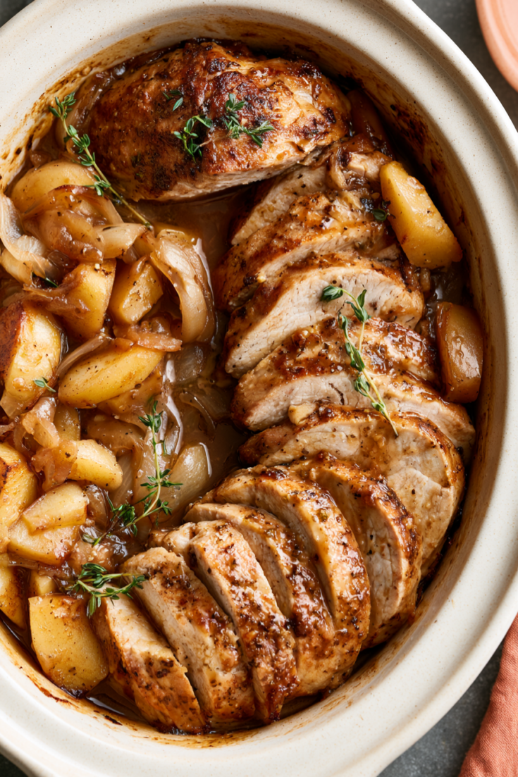 Slow Cooker Pork Tenderloin With Apple Cider Glaze