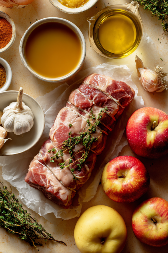 Slow Cooker Pork Tenderloin With Apple Cider Glaze-ingredients