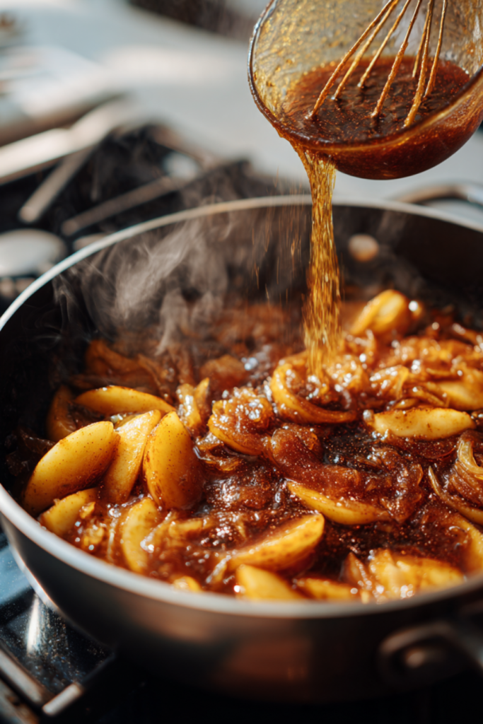 Slow Cooker Pork Tenderloin With Apple Cider Glaze-process
