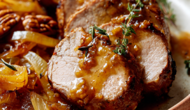 Slow Cooker Pork Tenderloin With Apple Cider Glaze-served