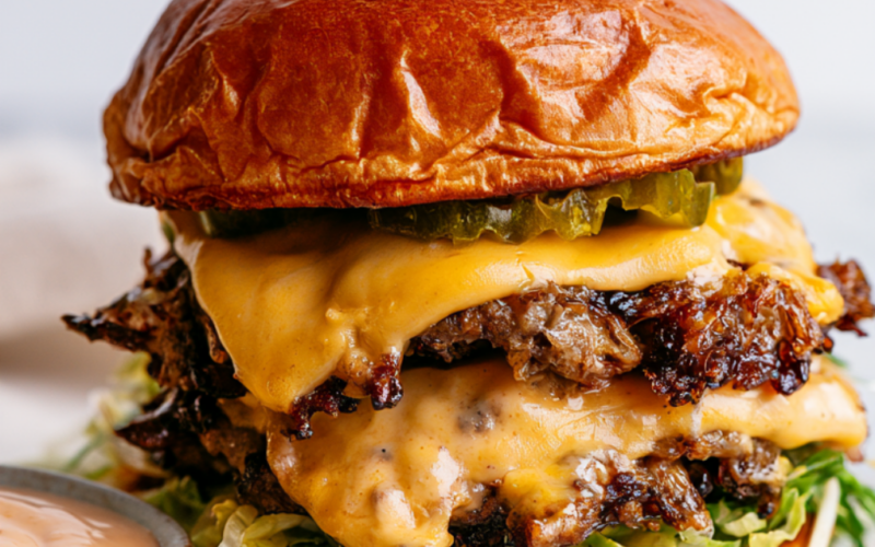 Smash Burger Recipe-closeup