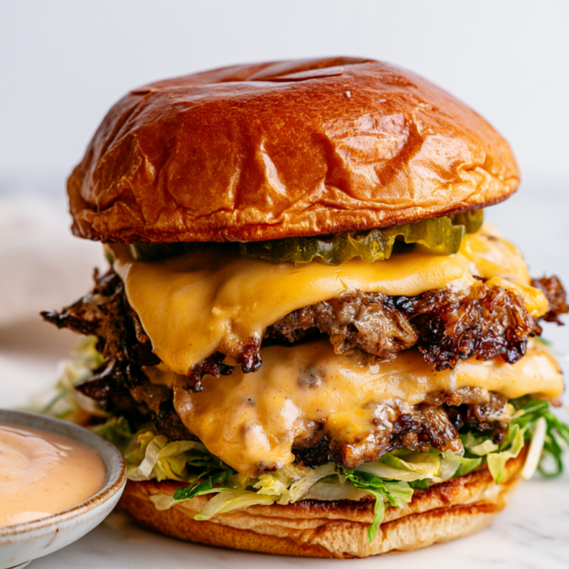 Smash Burger Recipe-closeup