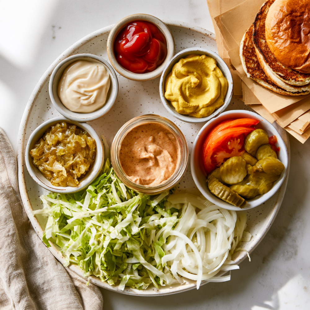 Smash Burger Recipe-condiments