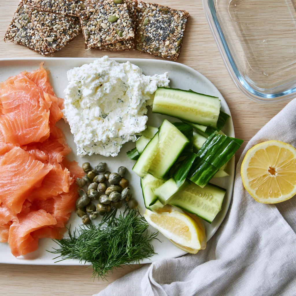 Smoked Salmon Bowl Meal Prep Box-ingredients