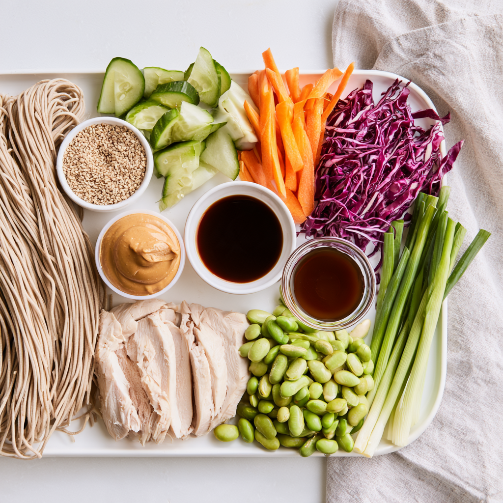 Soba Noodle Bowl - ingredients