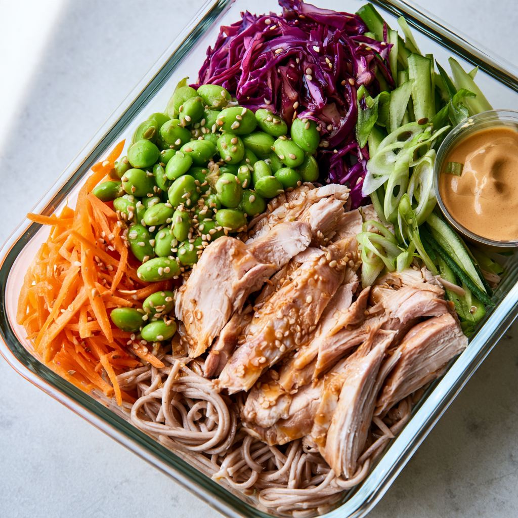 Soba Noodle Bowl with Chicken-meal prep