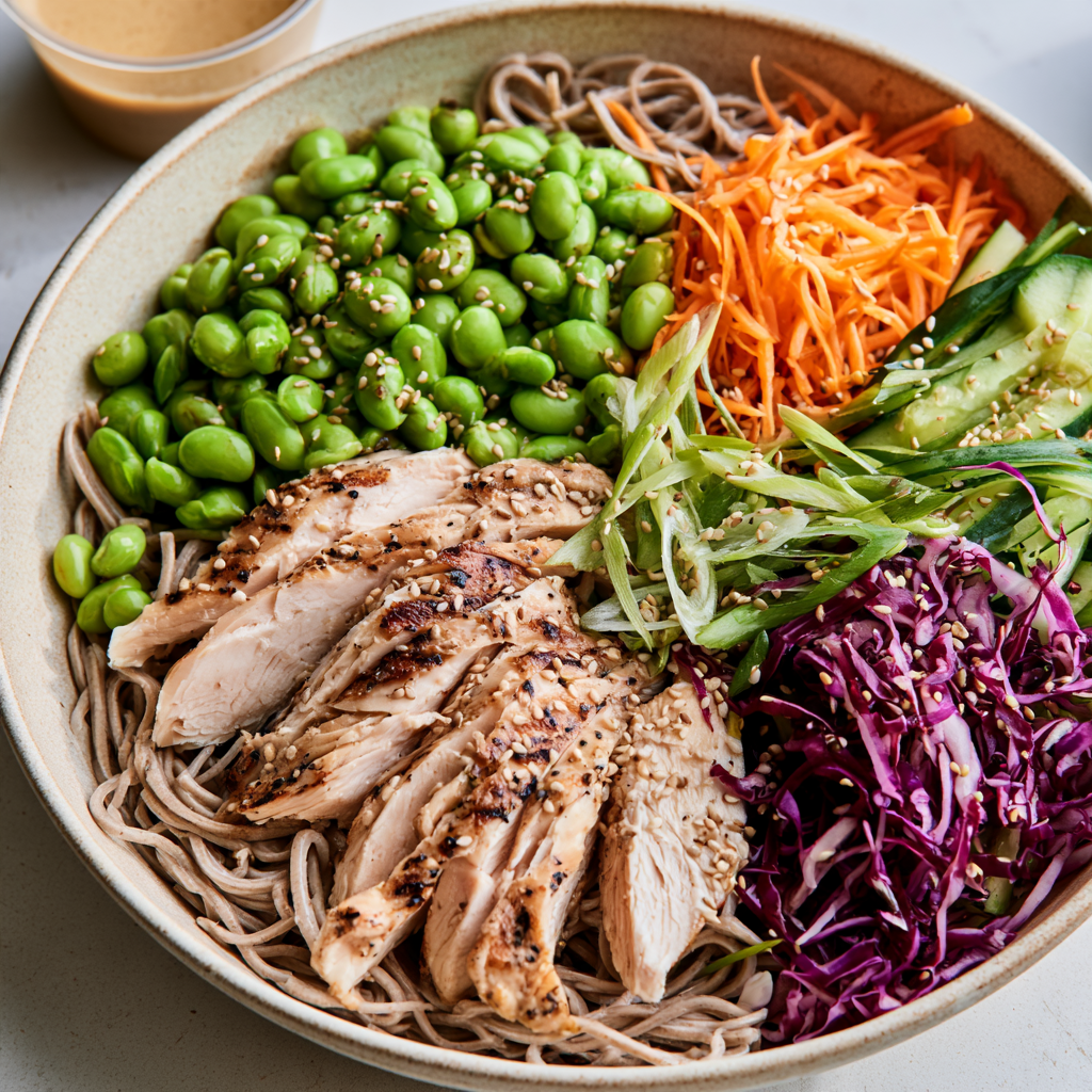 Soba Noodle Bowl with Chicken