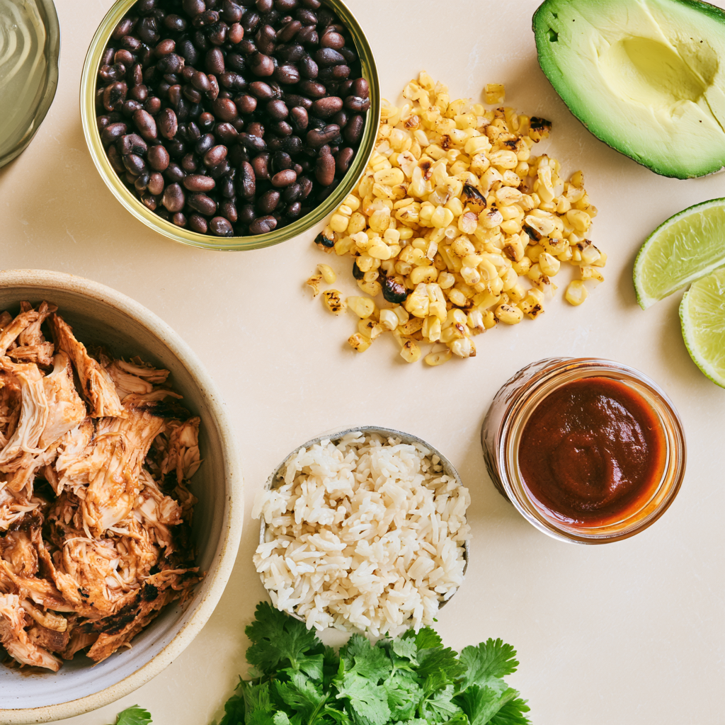 Southwestern BBQ Chicken Bowl-ingredients