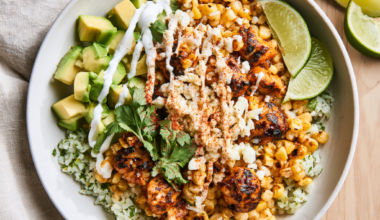 Street Corn Chicken Rice Bowl