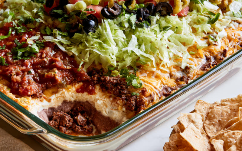 Taco Dip With Ground Beef Recipe