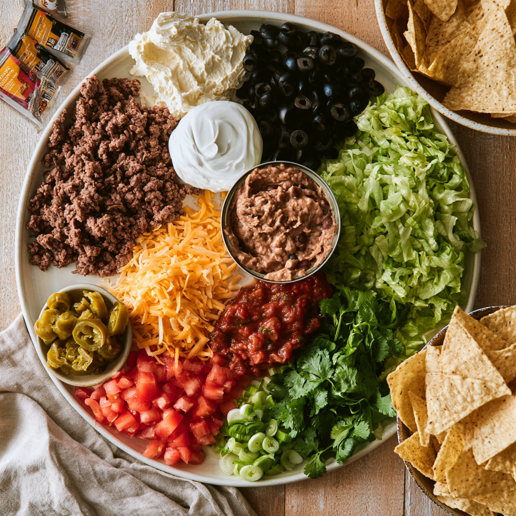 Taco Dip With Ground Beef Recipe-ingredients