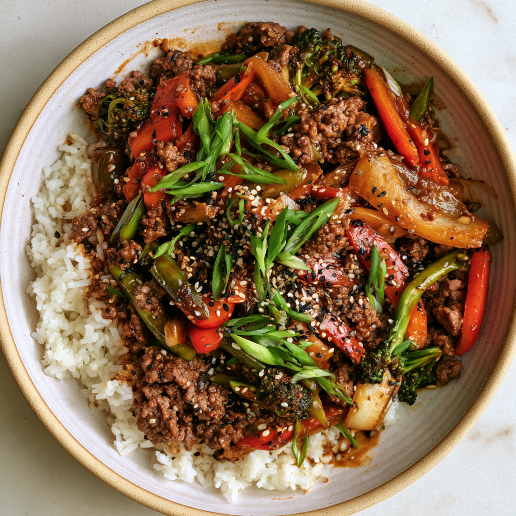 Teriyaki Beef Stir Fry Bowls