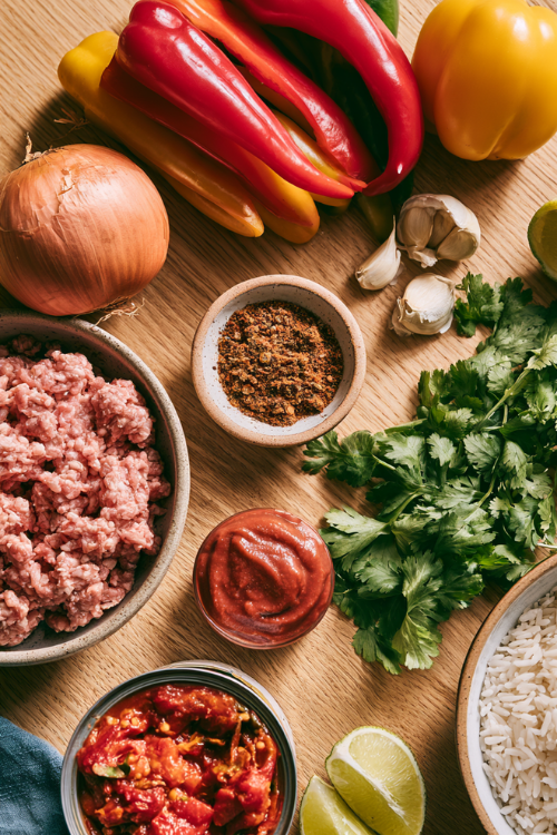 Tex-Mex Skillet Ground Turkey Bowl-ingredients