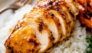 The Best Honey Mustard Chicken Recipe-over rice