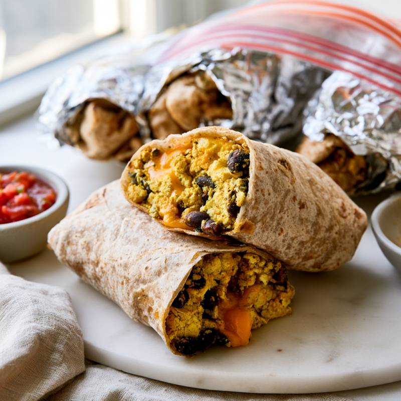 Tofu Scramble Breakfast Burritos
