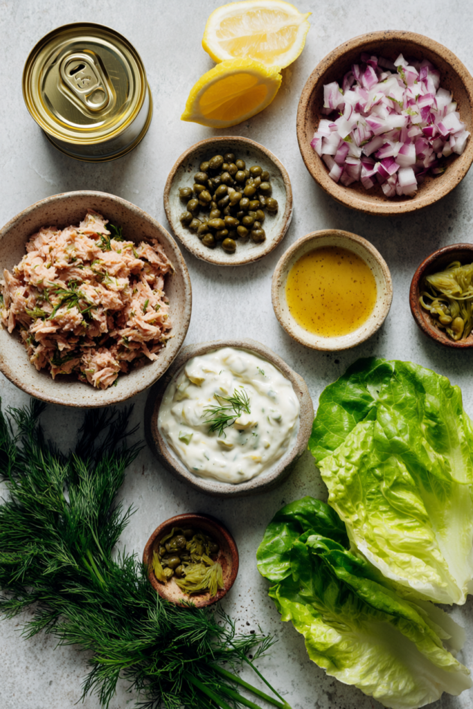 Tuna Lettuce Wraps-ingredients
