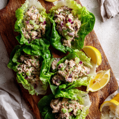 Tuna Lettuce Wraps-platter